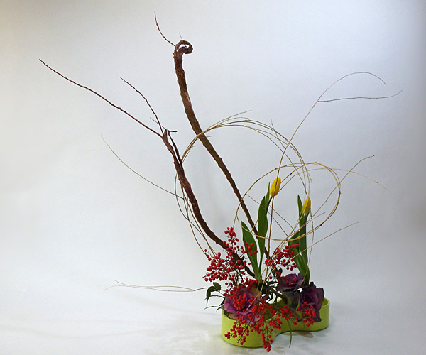 2012年1月17日火曜日、福島県郡山市・菅野草苑（かんのそうえん）教室で学ぶ秋元寛子さんの作品