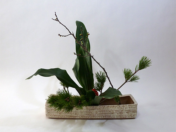 2012年1月10日火曜日、福島県郡山市・菅野草苑（かんのそうえん）教室で学ぶ本間草葵さんの作品