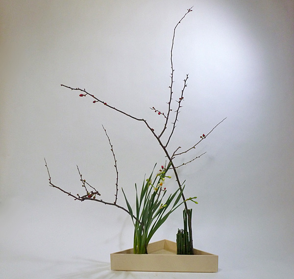 2011年12月29日木曜日、福島県郡山市・菅野草苑（かんのそうえん）教室で学ぶ本間草葵さんの作品