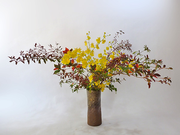 2012年11月16日金曜日、福島県郡山市・菅野草苑（かんのそうえん）教室で学ぶ本間草葵さんの作品