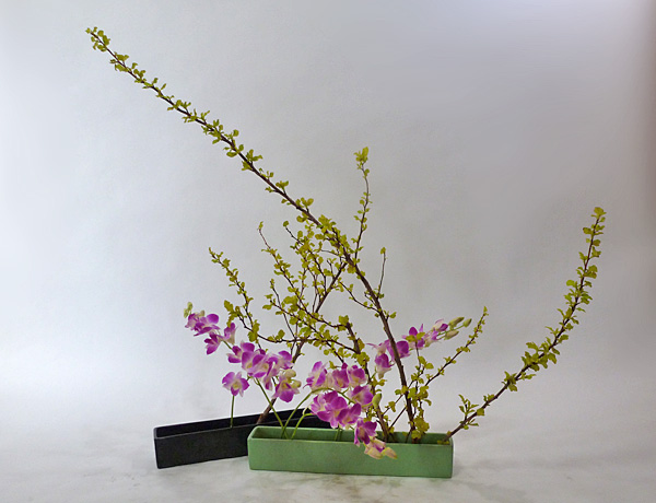 2013年4月16日火曜日、福島県郡山市・菅野草苑（かんのそうえん）教室で学ぶ本間草葵さんの作品