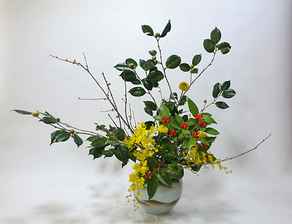 2014年1月2日木曜日、福島県郡山市・菅野草苑（かんのそうえん）教室で学ぶ秋元かなえさんの作品