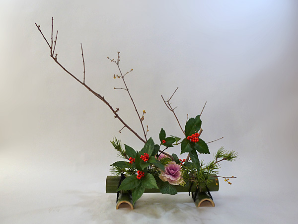 2013年1月3日木曜日、福島県郡山市・菅野草苑（かんのそうえん）教室で学ぶ本間草葵さんの作品