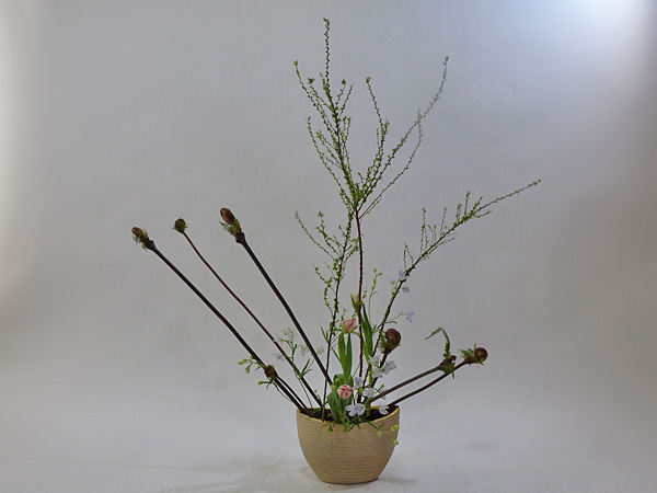 2013年1月23日水曜日、福島県郡山市・菅野草苑（かんのそうえん）教室で学ぶ本間草葵さんの作品