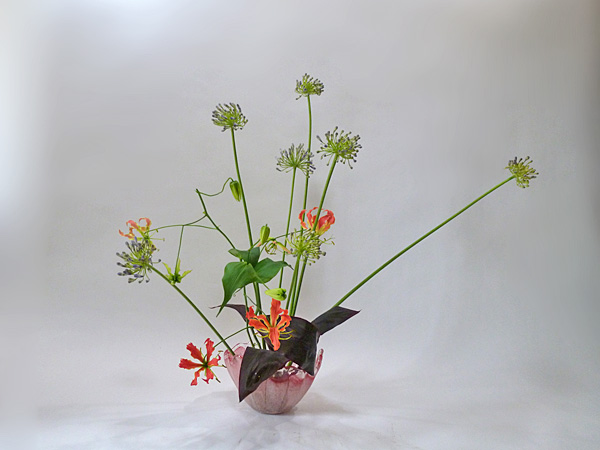 2013年7月30日火曜日、福島県郡山市・菅野草苑（かんのそうえん）教室で学ぶ本間草葵さんの作品