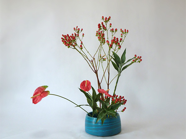 2014年8月27日水曜日、福島県郡山市・菅野草苑（かんのそうえん）教室で学ぶ本間草葵さんの作品