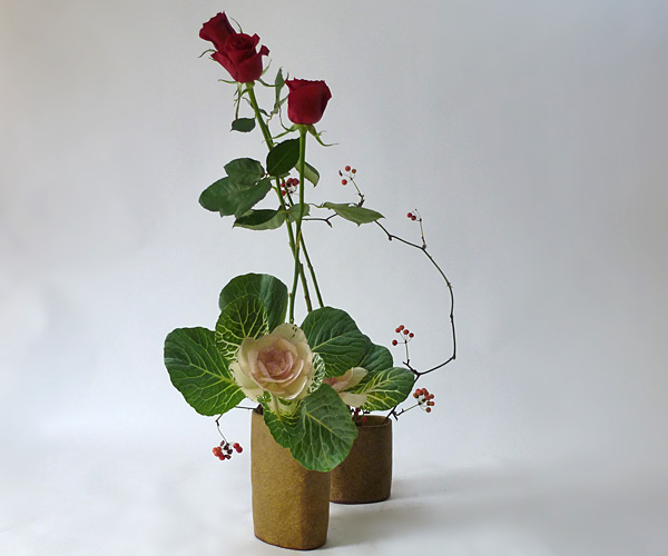 2014年12月15日月曜日、福島県郡山市・菅野草苑（かんのそうえん）教室で学ぶ秋元寛子さんの作品