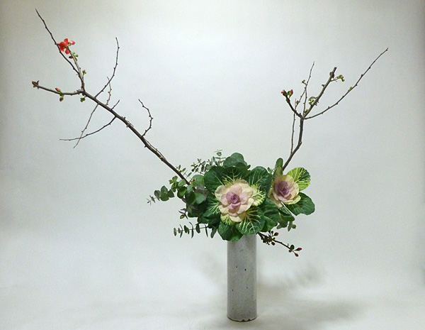 2014年12月4日木曜日、福島県郡山市・菅野草苑（かんのそうえん）教室で学ぶ谷村滋穂さんの作品