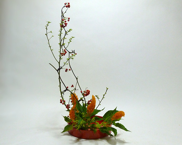 2014年12月18日木曜日、福島県郡山市・菅野草苑（かんのそうえん）教室で学ぶ谷村滋穂さんの作品