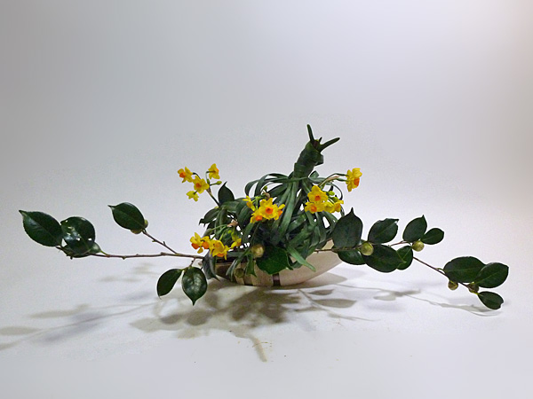 2014年2月28日金曜日、福島県郡山市・菅野草苑（かんのそうえん）教室で学ぶ根本和良さんの作品