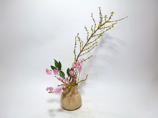 2014年1月27日月曜日、福島県郡山市・菅野草苑（かんのそうえん）教室で学ぶ樋口苑諷さんの作品