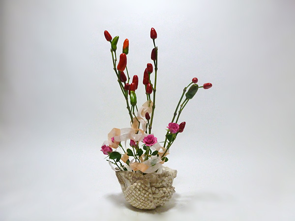 2014年11月25日火曜日、福島県郡山市・菅野草苑（かんのそうえん）教室で学ぶ七海彩夏さんの作品