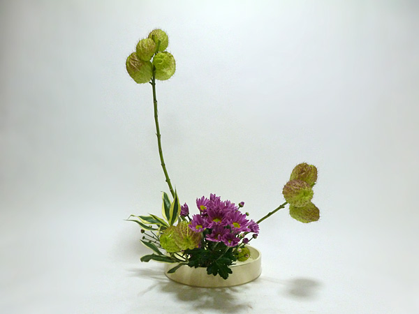 2014年11月6日木曜日、福島県郡山市・菅野草苑（かんのそうえん）教室で学ぶ谷村滋穂さんの作品