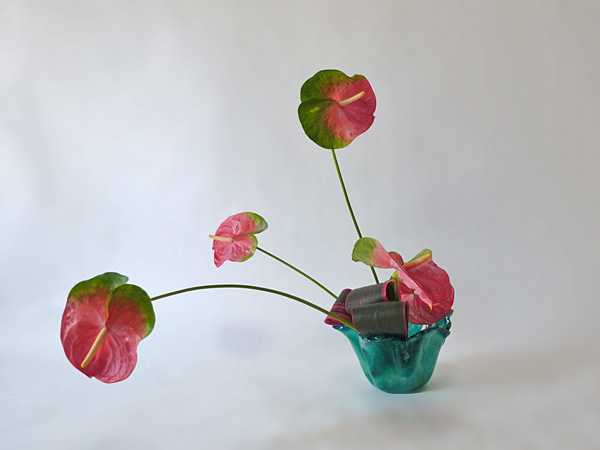 2014年9月9日火曜日、福島県郡山市・菅野草苑（かんのそうえん）教室で学ぶ本間草葵さんの作品