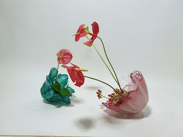 2014年9月4日木曜日、福島県郡山市・菅野草苑（かんのそうえん）教室で学ぶ円谷友子さんの作品