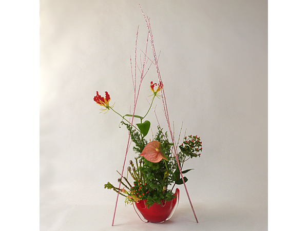 2015年12月28日月曜日、福島県郡山市・菅野草苑（かんのそうえん）教室で学ぶ本間草葵さんの作品