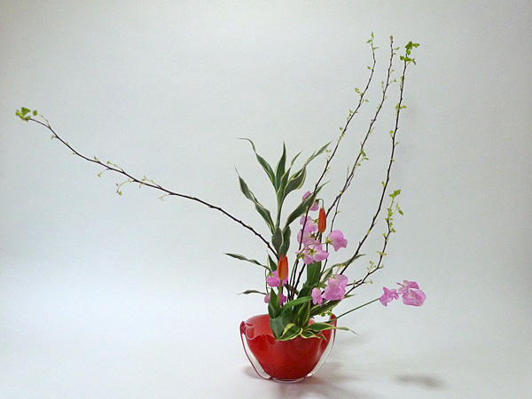 2015年2月4日水曜日、福島県郡山市・菅野草苑（かんのそうえん）教室で学ぶ秋元寛子さんの作品