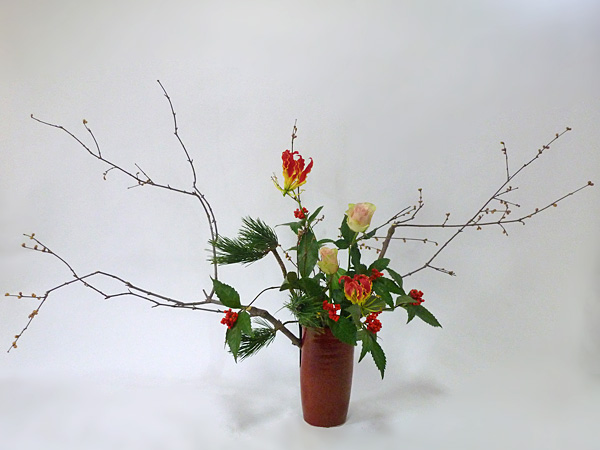 2015年1月5日月曜日、福島県郡山市・菅野草苑（かんのそうえん）教室で学ぶ秋元寛子さんの作品