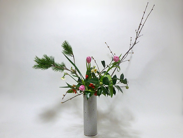 2015年1月7日水曜日、福島県郡山市・菅野草苑（かんのそうえん）教室で学ぶ石本草佳さんの作品