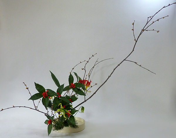 2015年1月2日金曜日、福島県郡山市・菅野草苑（かんのそうえん）教室で学ぶ本間草葵さんの作品