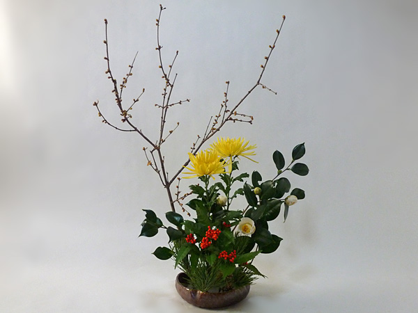 2015年1月6日火曜日、福島県郡山市・菅野草苑（かんのそうえん）教室で学ぶ谷村滋穂さんの作品