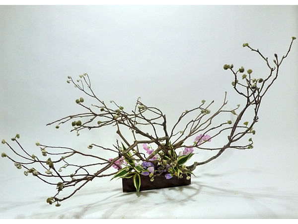 2015年3月31日火曜日、福島県郡山市・菅野草苑（かんのそうえん）教室で学ぶ根本流苑さんの作品