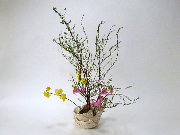 2016年1月26日火曜日、福島県郡山市・菅野草苑（かんのそうえん）教室で学ぶ本間草葵さんの作品