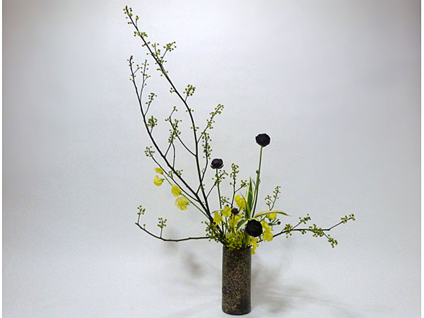 2017年2月16日木曜日、福島県郡山市・菅野草苑（かんのそうえん）教室で学ぶ根本流苑さんの作品